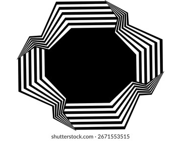 Vector pattern. Frame of parallel retro lines. Broken design element. Vector background for covers, advertising, packaging.