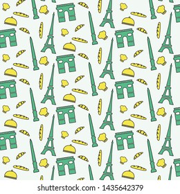 Vector pattern in french style