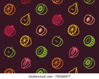 Vector pattern of fruit.