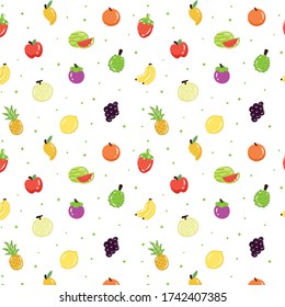 vector pattern with fruits. fruits pattern 