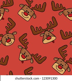 Vector pattern with funny deers