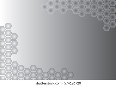 Vector pattern of future technology on black and white background.