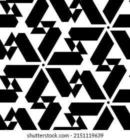 Vector pattern geometric art pictures  black white background