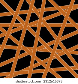 Vector pattern geometric cross brown wallpaper .Strip square stripe cross pattern brown black background mean not pass. Abstract,vector,illustration.Texture,clothing,wrapping,decoration,wallpaper.