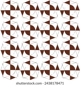 vector patrón, vector geométrico con motivo floral y rombos o cuadrados en tonos rojos