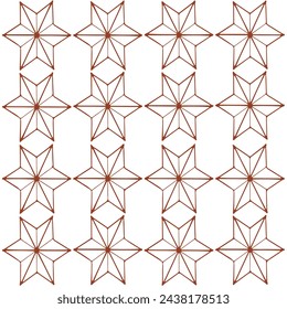 vector pattern, geometric vector with floral motif and rhombuses or squares in red shades