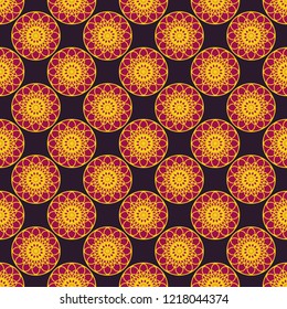 Vector pattern with geometric ornament