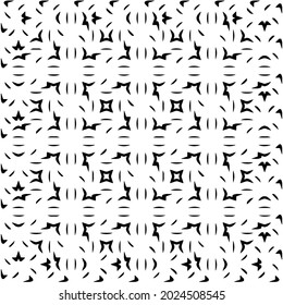 vector pattern in geometric ornamental style. Black and white pattern.