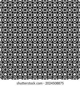 vector pattern in geometric ornamental style. Black and white pattern.
