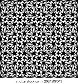 vector pattern in geometric ornamental style. Black and white pattern.