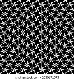 vector pattern in geometric ornamental style. Black and white pattern.