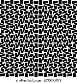 vector pattern in geometric ornamental style. Black and white pattern.