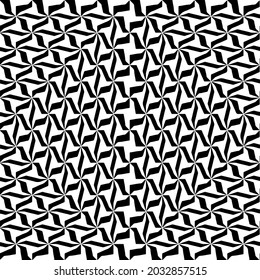 vector pattern in geometric ornamental style. Black and white pattern.