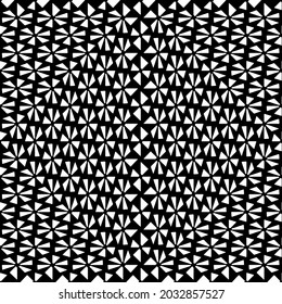 vector pattern in geometric ornamental style. Black and white pattern.