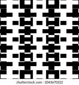 vector pattern in geometric ornamental style. Black and white pattern.
