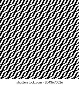 vector pattern in geometric ornamental style. Black and white pattern.