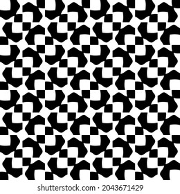 vector pattern in geometric ornamental style. Black and white pattern.