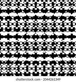 vector pattern in geometric ornamental style. Black and white pattern.
