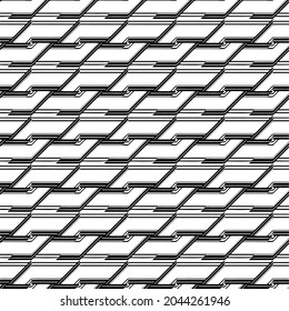 vector pattern in geometric ornamental style. Black and white pattern.
