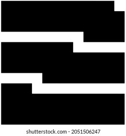 vector pattern in geometric ornamental style. Black and white pattern.