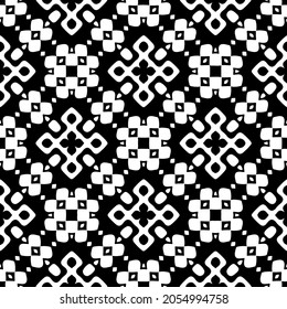vector pattern in geometric ornamental style. Black and white pattern.