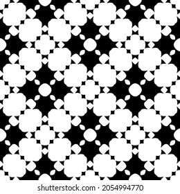 vector pattern in geometric ornamental style. Black and white pattern.