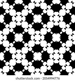 vector pattern in geometric ornamental style. Black and white pattern.