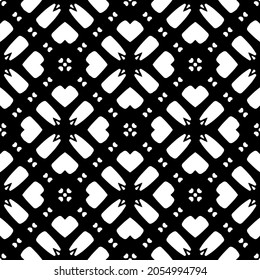 vector pattern in geometric ornamental style. Black and white pattern.