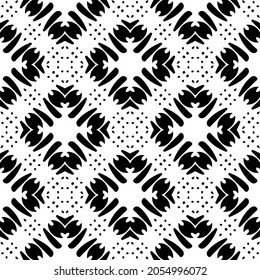 vector pattern in geometric ornamental style. Black and white pattern.
