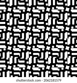 vector pattern in geometric ornamental style. Black and white pattern.