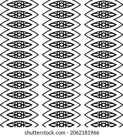 vector pattern in geometric ornamental style. Black and white pattern.