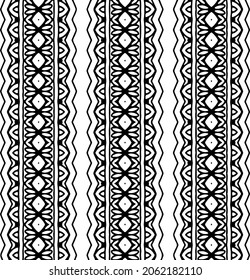 patrón vectorial en estilo ornamental geométrico. Patrón blanco y negro.