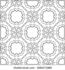vector pattern in geometric ornamental style. Black and white pattern.