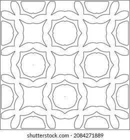 vector pattern in geometric ornamental style. Black and white pattern.