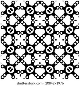 vector pattern in geometric ornamental style. Black and white pattern.