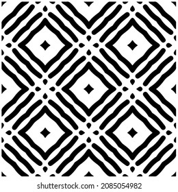
vector pattern in geometric ornamental style. Black and white pattern.
