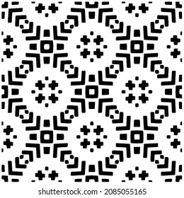 
vector pattern in geometric ornamental style. Black and white pattern.