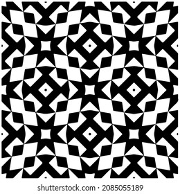 
vector pattern in geometric ornamental style. Black and white pattern.