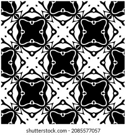 
vector pattern in geometric ornamental style. Black and white pattern.