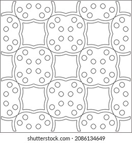 vector pattern in geometric ornamental style. Black and white pattern.