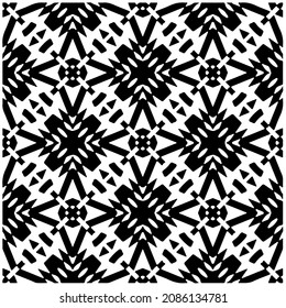 patrón vectorial en estilo ornamental geométrico. Patrón blanco y negro.