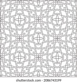 patrón vectorial en estilo ornamental geométrico. Patrón blanco y negro.