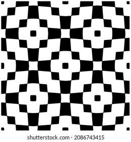 patrón vectorial en estilo ornamental geométrico. Patrón blanco y negro.