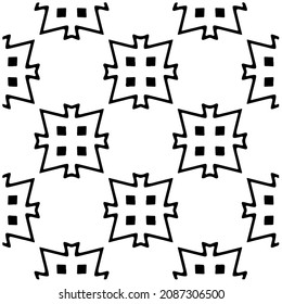 patrón vectorial en estilo ornamental geométrico. Patrón blanco y negro.