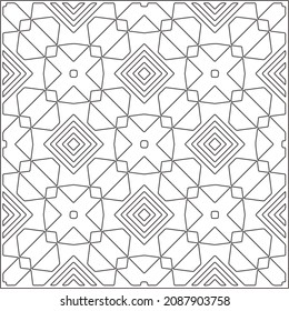 patrón vectorial en estilo ornamental geométrico. Patrón blanco y negro.