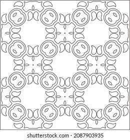 vector pattern in geometric ornamental style. Black and white pattern.
