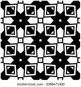 patrón vectorial en estilo ornamental geométrico. Patrón blanco y negro.