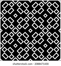 vector pattern in geometric ornamental style. Black and white pattern.
