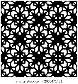 patrón vectorial en estilo ornamental geométrico. Patrón blanco y negro.