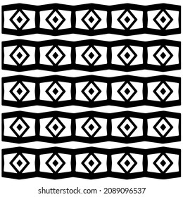 patrón vectorial en estilo ornamental geométrico. Patrón blanco y negro.